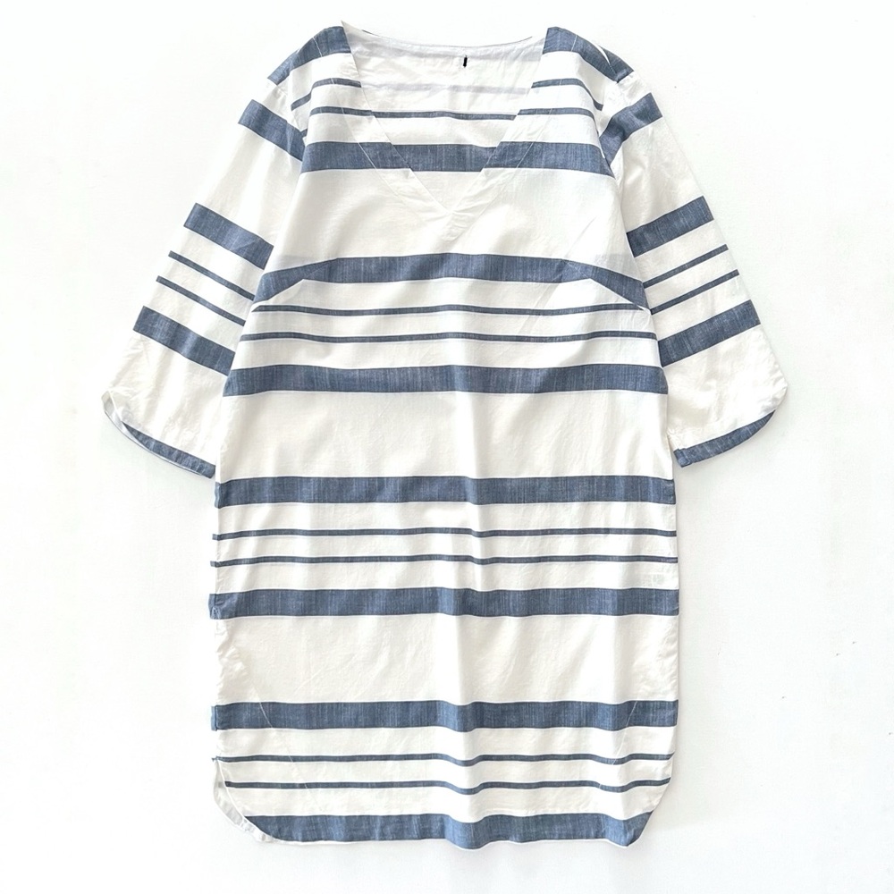 H&M Striped Cotton Dress White/Blue Size 12*